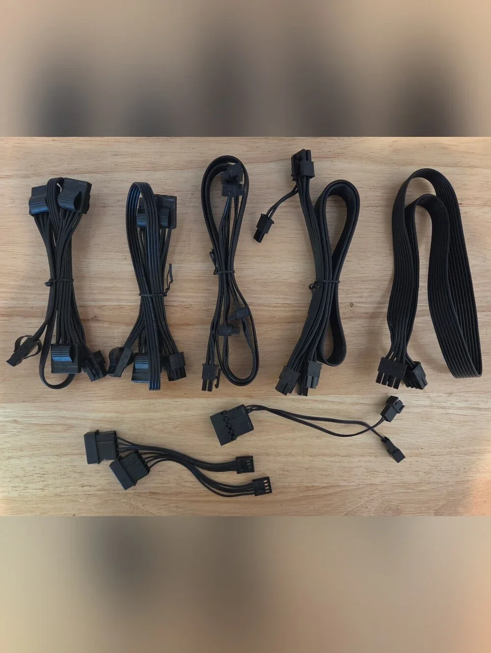 Lot Of 8 Cables Assorted Type 3 8-Pin CPU 4-Pin Floppy PCI-E P01001 New Untested